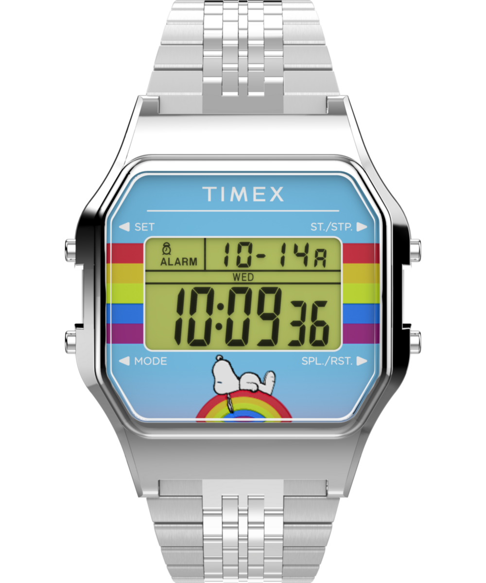 Timex T80 x Peanuts Dream in Color 34mm Stainless Steel Bracelet Watch