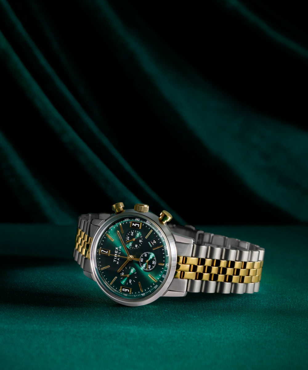 Marlin® Chronograph Tachymeter 40mm Stainless Steel Bracelet Watch