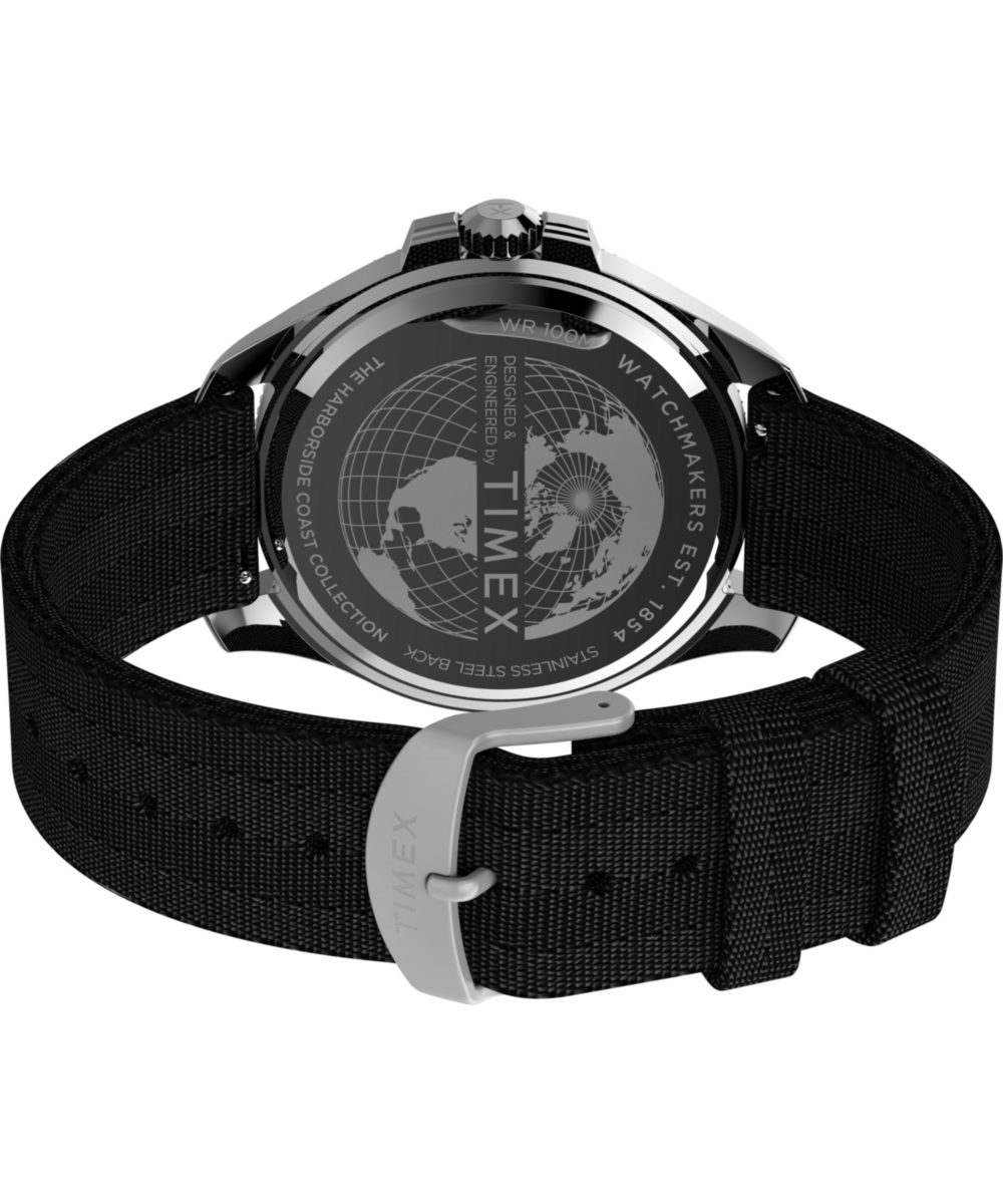 Harborside Coast 44mm Recycled Fabric Strap Watch