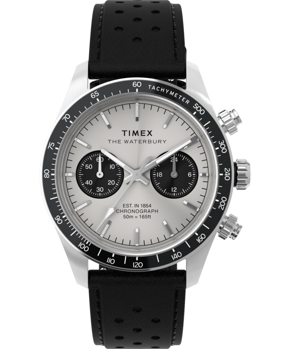 Waterbury Heritage Chronograph 39mm Leather Strap Watch